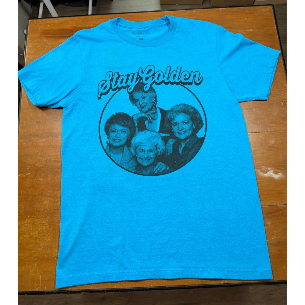 The Golden Girls T-Shirt Women Medium Blue Good Stay Golden Graphic Tee 130545